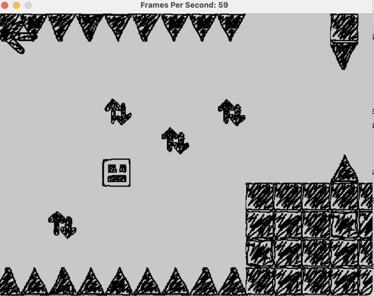 Screenshot showing the start of level 1