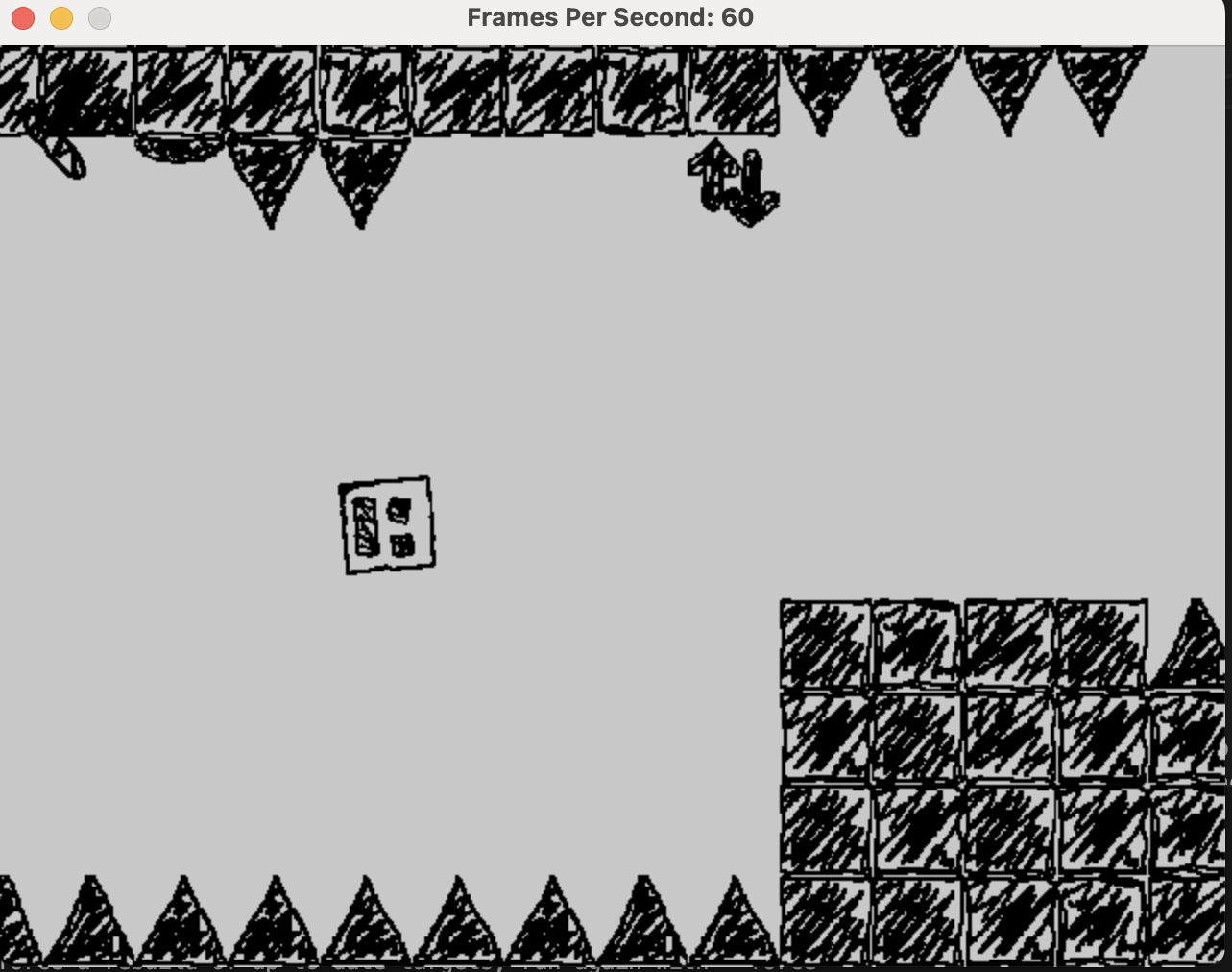 Screenshot showing the player in the middle of level 1